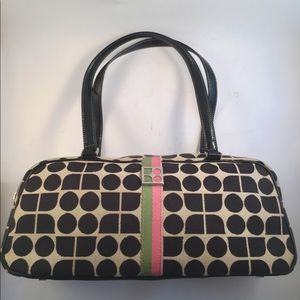 Kate Spade black & cream dot satchel